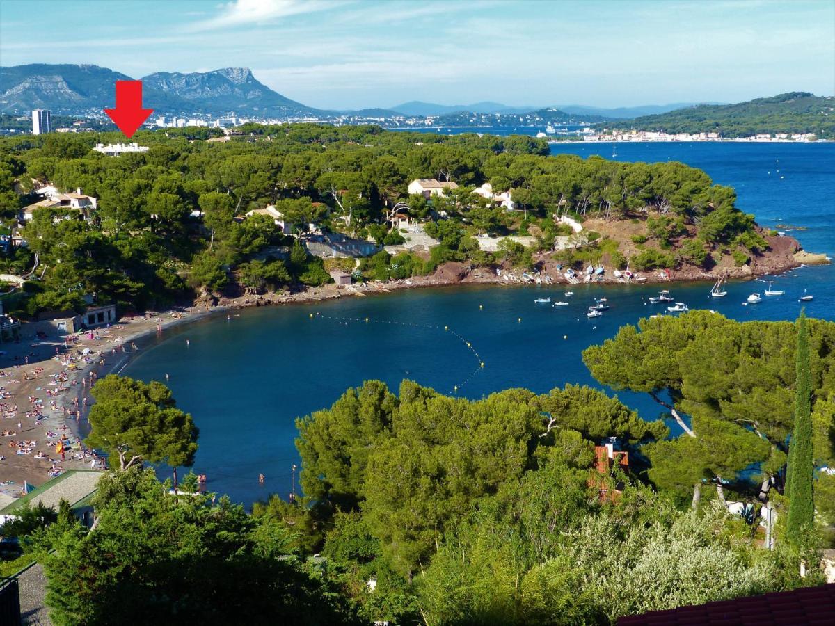 Loft Climatise "La Pinede", 50 M2, Tres Calme, 5 Mn A Pied Des Plages, Lit King Size La Seyne-sur-Mer Esterno foto